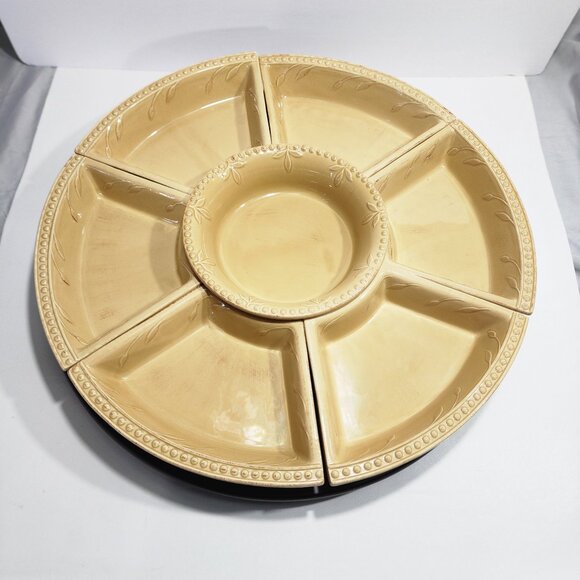 RARE Signature Sorrento Wheat Gold 8 Piece Lazy Susan - Picture 2 of 13